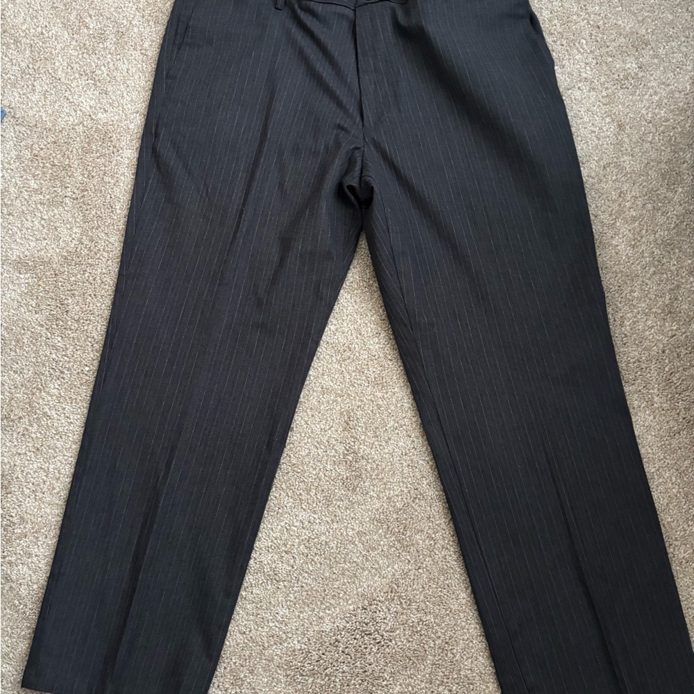 Black Pinstripe Pants